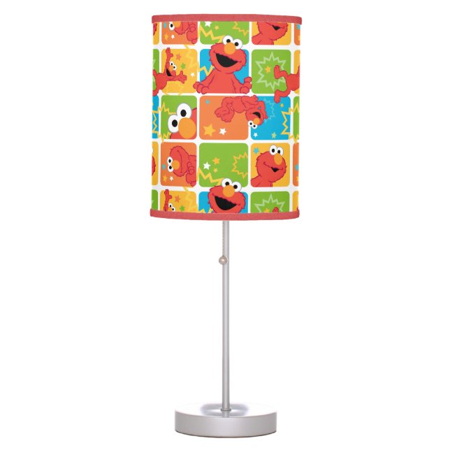 Colorful Elmo Grid Pattern Table Lamp (Front)