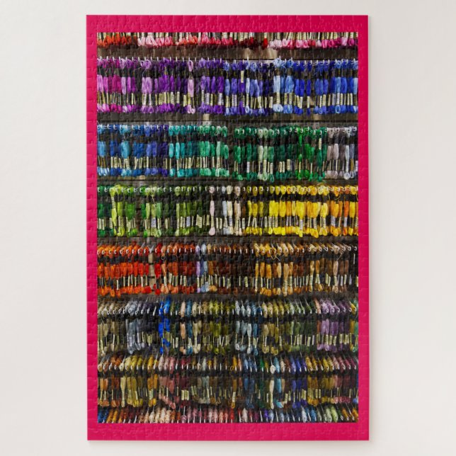 Colorful Embroidery Floss Thread Skeins Jigsaw Puzzle (Vertical)