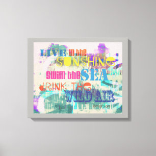 colorful Emerson quote stretched canvas wall art