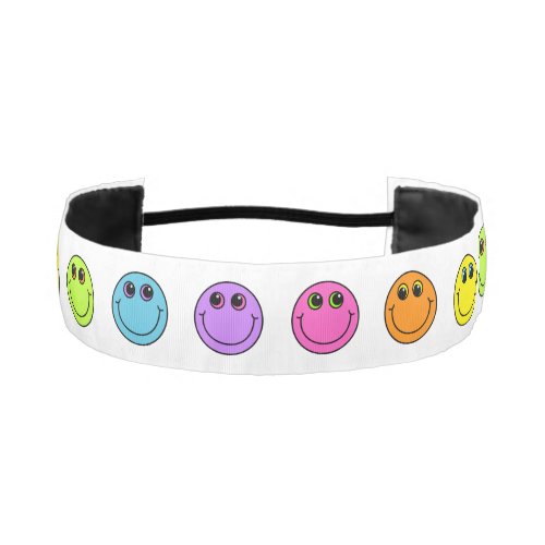 Colorful Emoji Faces Athletic Headband