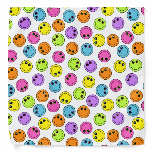 Colorful Emoji Faces Bandana (Front)