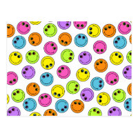 Colorful Emoji Faces Postcard