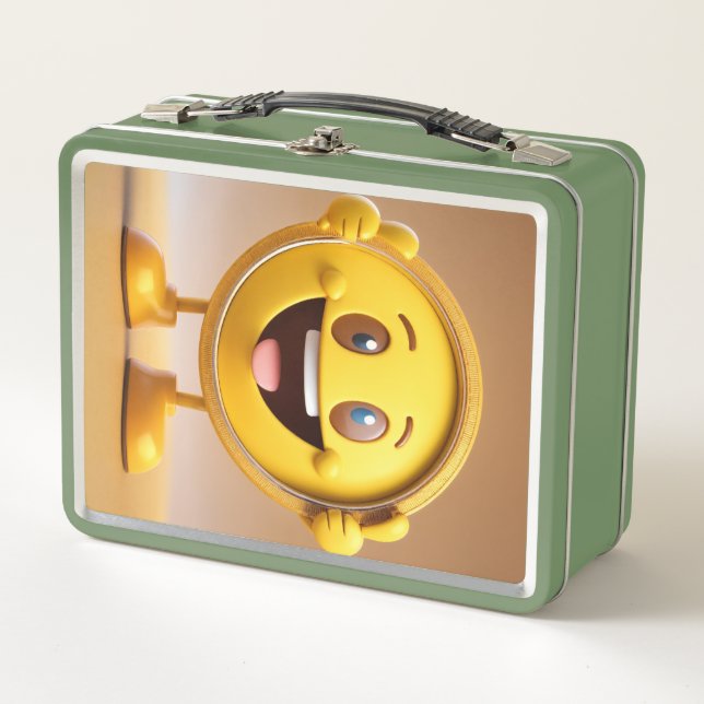 Colorful Emoji Metal Lunch Box (Front)