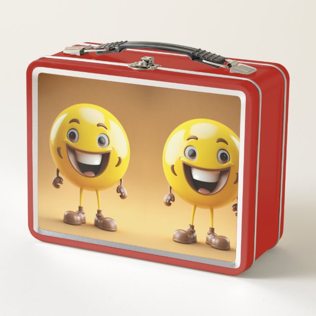 Colorful Emoji Metal Lunch Box (Front)