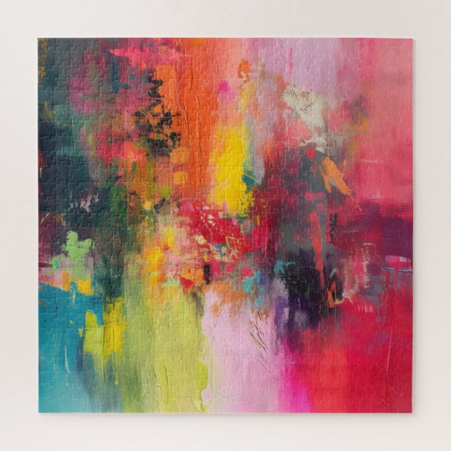 Colorful Emotions Abstract Art Jigsaw Puzzle (Vertical)
