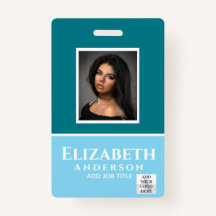 Colorful Employee Photo Name QR Scanning Barcode