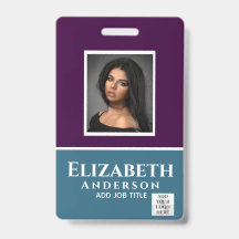 Colorful Employee Photo Name QR Scanning Barcode