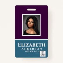 Colorful Employee Photo Name QR Scanning Barcode