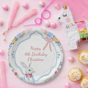 Colorful Enchanted Alice in Wonderland Birthday Paper Plates