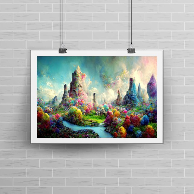 Colorful Enchanted Alien Fantasy Nature Landscape Photo Print (Creator Uploaded)