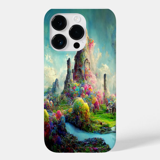 Colorful Enchanted Forest Alien Landscape Case-Mate iPhone Case (Back)