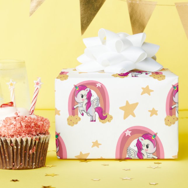 Colorful Enchanting Unicorn Wrapping Paper (Birthday Party)