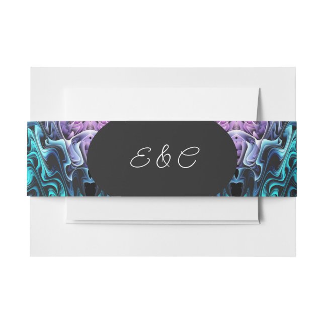 Colorful Enchantment Invitation Belly Band (Front Example)