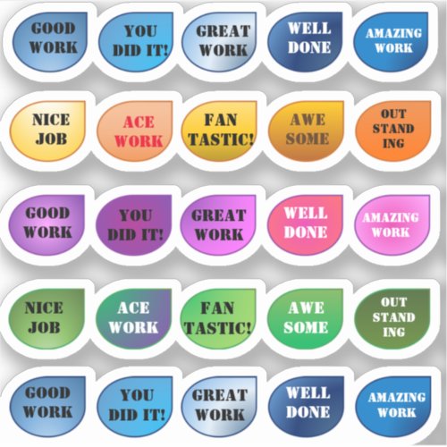 Colorful Encouragement Sticker