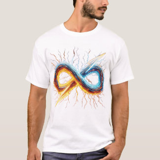 Colorful Energy Flow Graphic Men's T-Shirt