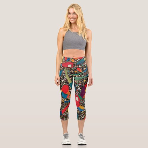 Colorful Ensemble by Wassily Kandinsky  Capri Leggings