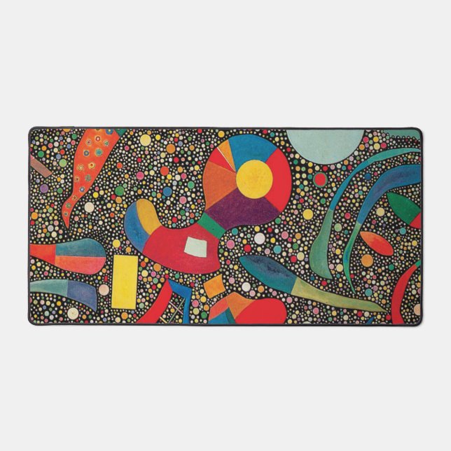 Colorful Ensemble by Wassily Kandinsky  Desk Mat (Front)