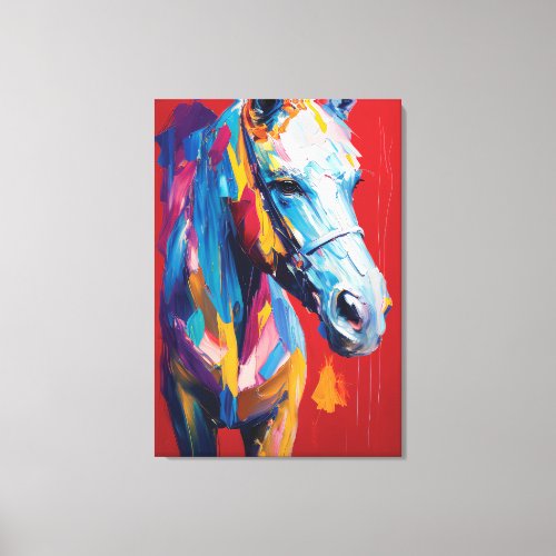 Colorful Equine Abstraction Canvas Print