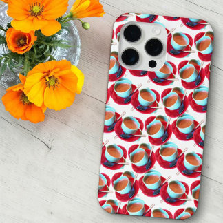 Colorful Espresso Cup and Saucer Photograph iPhone 15 Pro Max Case