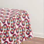 Colorful Espresso Teal Cup Red Saucer Photograph Tablecloth<br><div class="desc">Add your favorite beverage to a tablecloth featuring this colorful espresso cup,  saucer,  and spoon close-up photograph multiplied to fill the product. Click "Customize it!" to add text in a font style,  size,  and color you prefer.</div>