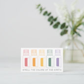 Colorful Essential Oil Bottles Business Card (Standing Front)