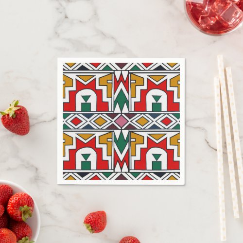 Colorful Ethnic African Tribal Wedding Reception Napkins