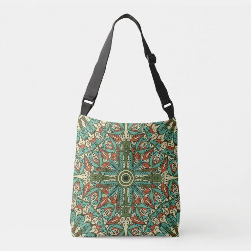 Colorful Ethnic Arabesque Vintage Ornament Crossbody Bag