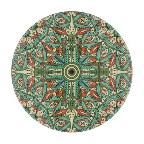 Colorful Ethnic Arabesque Vintage Ornament Cutting Board