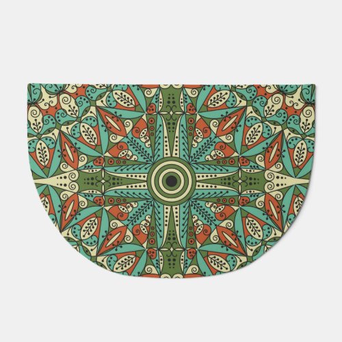 Colorful Ethnic Arabesque Vintage Ornament Doormat
