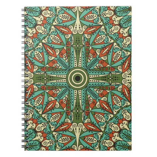 Colorful Ethnic Arabesque Vintage Ornament Notebook