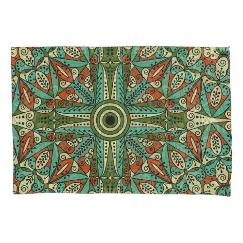 Colorful Ethnic Arabesque Vintage Ornament Pillow Case