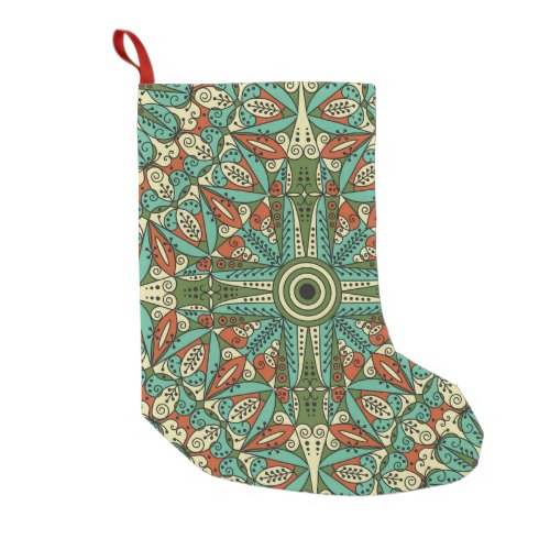 Colorful Ethnic Arabesque Vintage Ornament Small Christmas Stocking