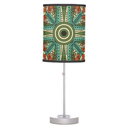Colorful Ethnic Arabesque Vintage Ornament Table Lamp