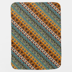 Colorful ethnic aztec patterns design baby blanket