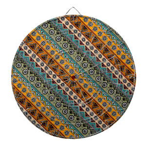 Colorful ethnic aztec patterns design dart board