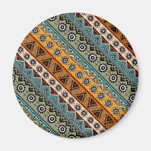 Colorful ethnic aztec patterns design decorative magnet