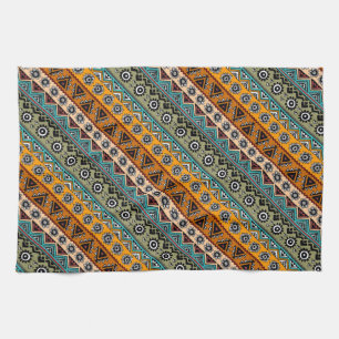 Colorful ethnic aztec patterns design kitchen towel