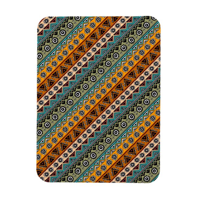 Colorful ethnic aztec patterns design magnet (Vertical)