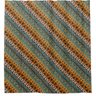 Colorful ethnic aztec patterns design shower curtain