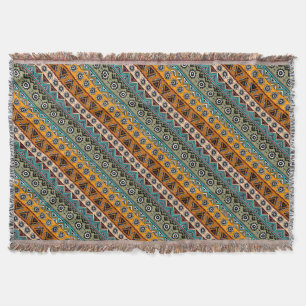 Colorful ethnic aztec patterns design throw blanket