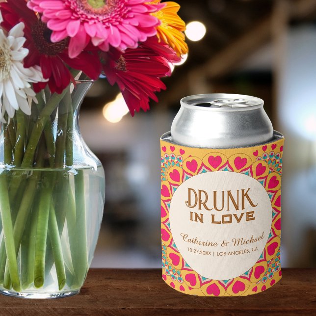 Colorful Ethnic Mandala Bold & Bright Wedding  Can Cooler (Creator Uploaded)