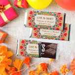 Colorful Ethnic Mandala Bold & Bright Wedding  Hershey Bar Favors<br><div class="desc">Introducing our colorful mandala bold and bright retro boho floral wedding design! Inspired by the vibrant and festive atmosphere of Indian and Bollywood weddings, this design is perfect for couples who want to add a touch of bohemian elegance to their special day. Featuring intricate Indian mandala patterns and mehndi designs,...</div>