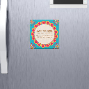 Colorful Ethnic Mandala Bold & Bright Wedding  Magnet
