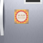 Colorful Ethnic Mandala Bold & Bright Wedding  Magnet<br><div class="desc">Introducing our colorful mandala bold and bright retro boho floral wedding design! Inspired by the vibrant and festive atmosphere of Indian and Bollywood weddings, this design is perfect for couples who want to add a touch of bohemian elegance to their special day. Featuring intricate Indian mandala patterns and mehndi designs,...</div>