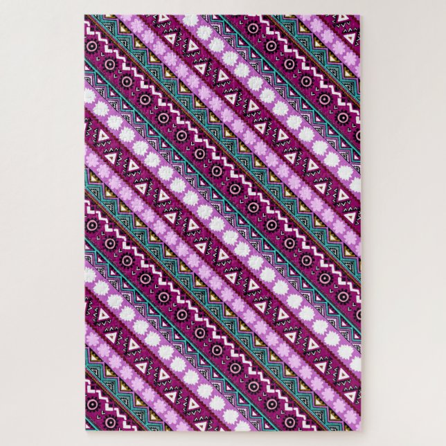 Colorful ethnic patterns design jigsaw puzzle (Vertical)