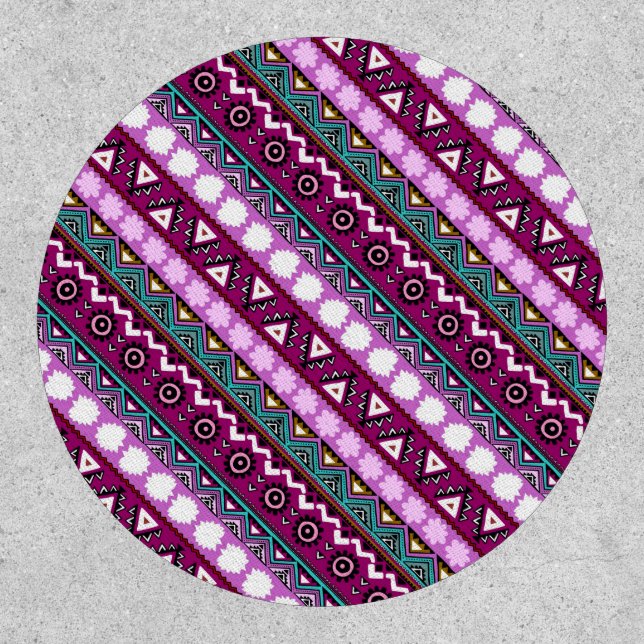 Colorful ethnic patterns design mouse pad patch (Front)