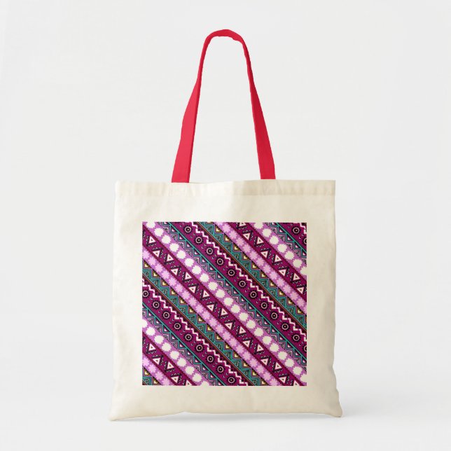 Colorful ethnic patterns design mouse pad tote bag (Front)
