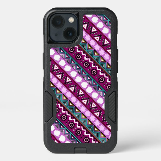 Colorful ethnic patterns design otterbox iPhone case (Back)