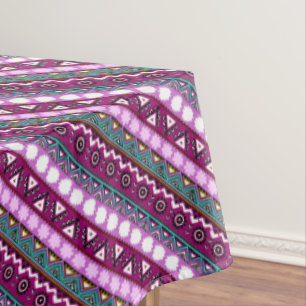 Colorful ethnic patterns design tablecloth