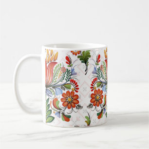 Colorful Ethnic Petrykivka: Ukrainian Flowers. Coffee Mug